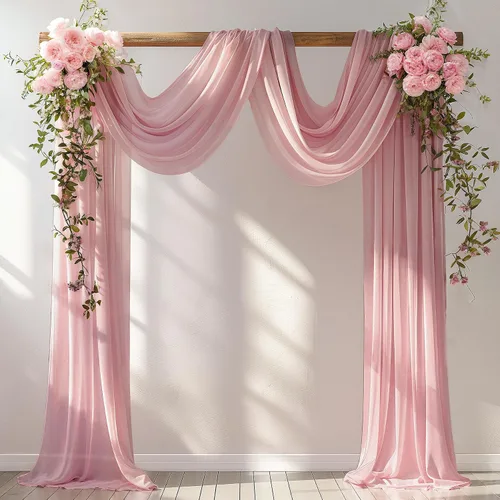 Miniatura 12 de Tela Negra para Drapeado de Arco de Boda 1 Panel 30'' x 20 Pies Cortinas Negras Tela Transparente Telón de Fondo Telas para Drapeado de Arco