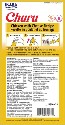Miniatura 8 de INABA - Golosinas Churu para gatos, puré cremoso para gatos, sin cereales, que se puede lamer y exprimir / suplemento con vitamina E y taurina, 0.5