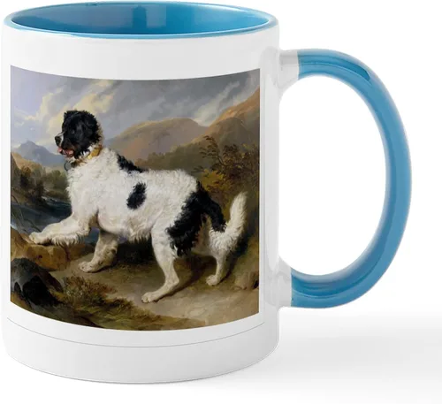 Miniatura 18 de CafePress Newfoundland Dog Drool Zone Taza de café de cerámica de 11 oz (11.0 fl oz)