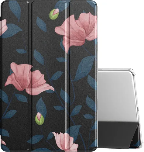 MoKo Funda compatible con tablet Amazon Kindle Fire Max 11 (13ª generación, versión 2023) de 11 pulgadas, funda delgada de piel sintética con Negro