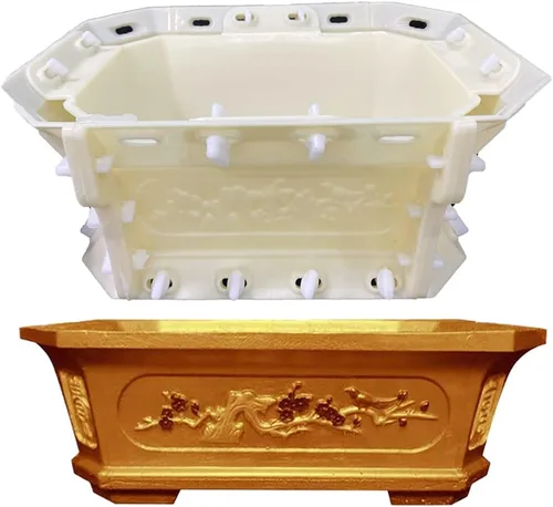 Miniatura 11 de Molde para Maceta de Hormigón EAIVENY - Molde Grande para Maceta de Flores para Decoración de Jardín, 7.48 * 7.48 * 8.66 Pulgadas