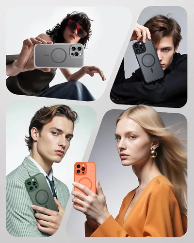 Miniatura 583 de TOCOL Funda para iPhone 11, compatible con Magsafe, protección completa de cámara, imanes integrados, protección contra caídas, funda translúcida