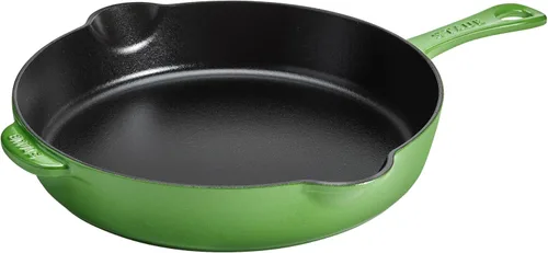 Miniatura 12 de Staub - Sartén tradicional de hierro fundido de 11 pulgadas, color cereza, fabricada en Francia