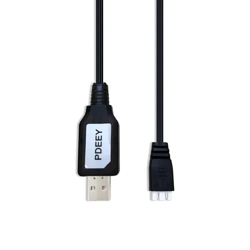 Miniatura 6 de Cable de carga de repuesto para coche SCX24 RC, pistola de bolas de salpicadura, pistola de gel, dron, cargador de batería Lipo de 7.4V 2S, paquete