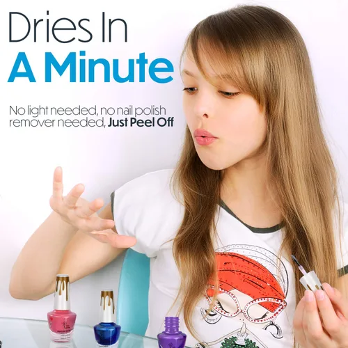 Miniatura 5 de Toysical Kit de arte de uñas para niñas, juegos de esmalte de uñas para niños o preadolescentes, juego de regalo de uñas no tóxico, regalo