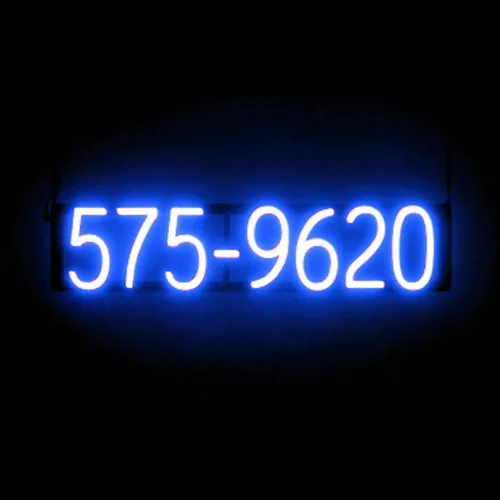 Miniatura 15 de SpellBrite Letrero de número de teléfono con 10 dígitos Letrero relacionado con el número de teléfono con aspecto de neón, fuente de luz LED roja