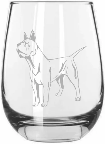 Miniatura 440 de Sakhalin Husky Dog - Copa de vino grabada personalizada de 15.25 onzas sin tallo