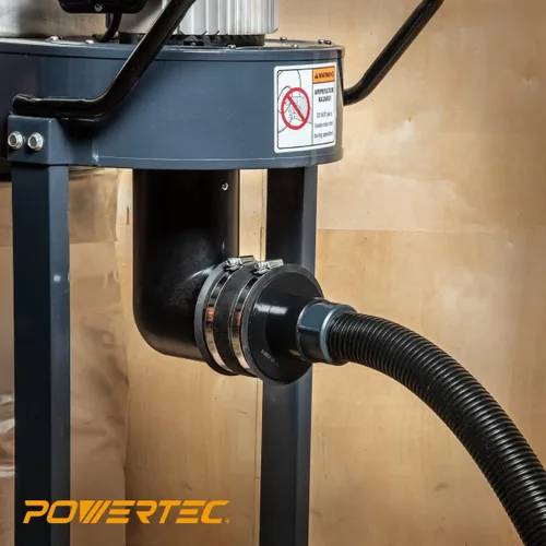 Miniatura 7 de POWERTEC 70104 Reductor de manguera de 4 a 2-1/2 pulgadas, accesorios de recolección de polvo para ventilación de secadora y conexión de aspiración