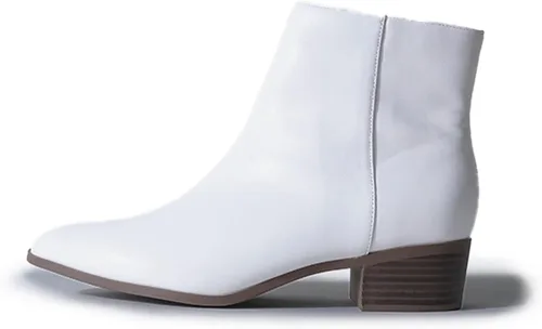Miniatura 3 de J. Adams Botas de tobillo Viper para mujer, botas cortas y gruesas de tacón bajo con puntera puntiaguda, cómodas y elegantes para el uso diario
