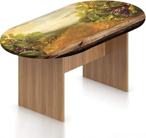 Miniatura 8 de Mantel ovalado ajustable para patio, moderno mantel de poliéster elástico, mantel moderno con estampado de rayas futuristas y geométricas