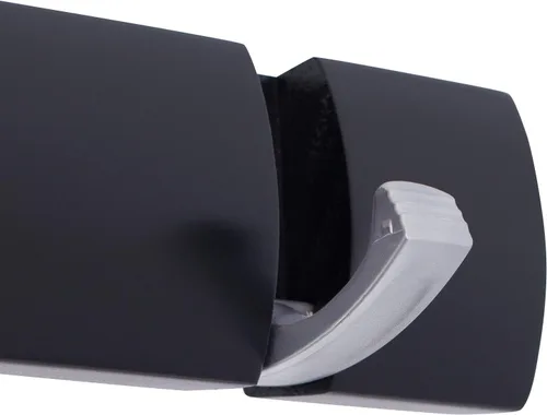 Miniatura 4 de Perchero con ganchos plegables BirdRock Home , Níquel satinado/ negro (Satin Nickle Hooks/Black Pine)