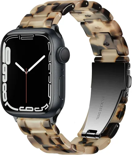 Miniatura 14 de Compatible con Apple Watch Band de 1.614 in, 1.575 in, 1.496 in o 1.929 in, 1.772 in, 1.732 in, 1.654 in, correa de repuesto de resina ligera Blanco