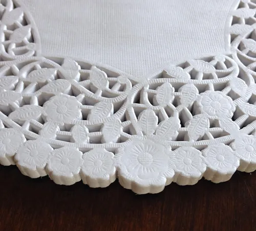 Miniatura 2 de 50 piezas de papel redondo blanco Lancaster Almohadillas de embalaje de tartas para decoración de vajilla de boda (10 pulgadas)