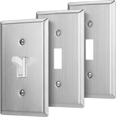 Miniatura 16 de Bates- Cubierta para interruptor de luz, cubiertas de placa de interruptor, paquete de 10, cubierta de interruptor de luz individual, 1 banda, Blanco