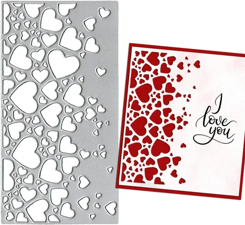 Miniatura 6 de Troqueles de corte Love Hearts para hacer tarjetas, troqueles de corazón para el día de San Valentín, troqueles de marco, álbumes de recortes, álbum
