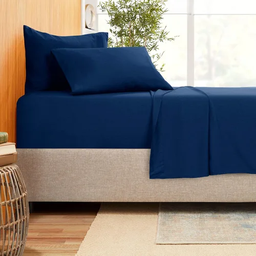 Miniatura 23 de Juego de ropa de cama de 800 hilos de 4 piezas, 100% algodón egipcio, sábana bajera de algodón de fibra larga, se adapta a colchones de hasta 12