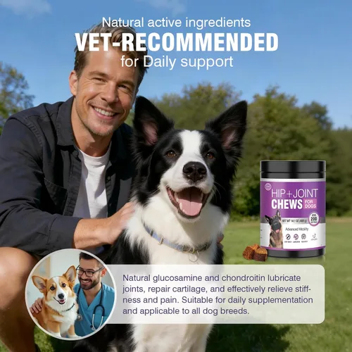 Miniatura 6 de Glucosamina para perros, 200 unidades de suplemento de apoyo para las articulaciones, condroitina para perros y cadera y articulaciones, golosinas