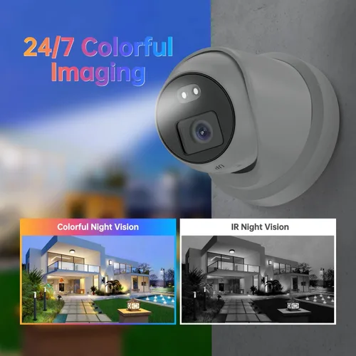 Miniatura 3 de DS-2CD2387G2-LU Cámara IP Hik 8MP Color-VU de 0.157 in, cámara de red de torreta 4K PoE para interiores y exteriores con detección