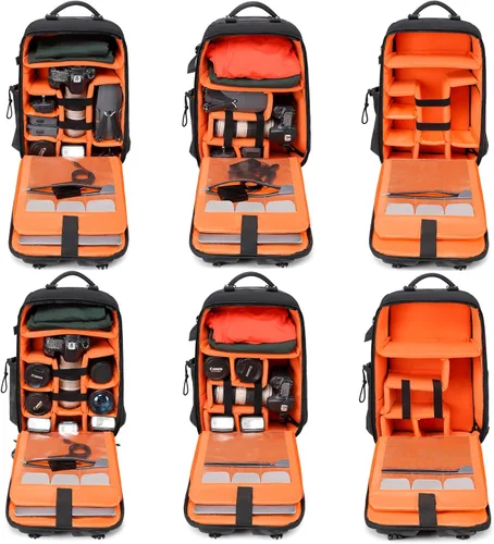 Miniatura 5 de Mochila para cámara fotógrafo, mochila impermeable grande para cámaras DSLR, mochilas para fotógrafos, mochila para cámara para mujeres y hombres