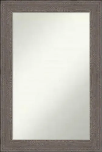 Miniatura 86 de Amanti Art Espejo de pared personalizado no biselado (24.5 x 24.5 pulgadas), marco gris marrón alta, varios tamaños personalizados, espejo de baño