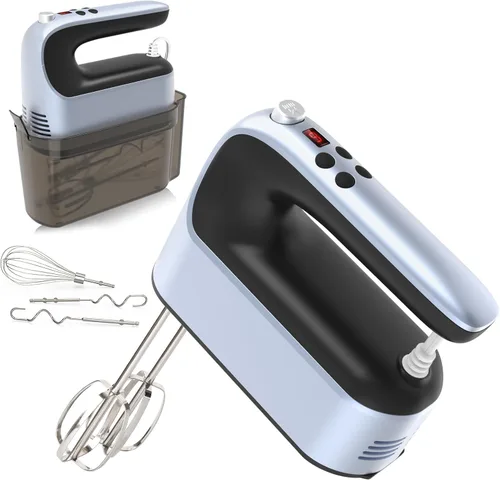 Miniatura 19 de Yomelo Batidora de mano digital de 9 velocidades, potente motor de CC de 400 W, batidora de mano eléctrica de mano con estuche de almacenamiento a