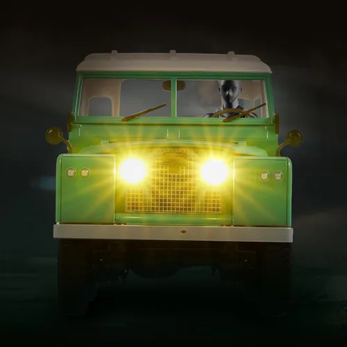Miniatura 6 de BEEZRC FMS 1/12 RC Crawler Land Rover Series II RC RTR 4WD 2.4G Model Car Hobby RC Crawler RC Cars Offroad RC Truck Auto de control remoto con Verde