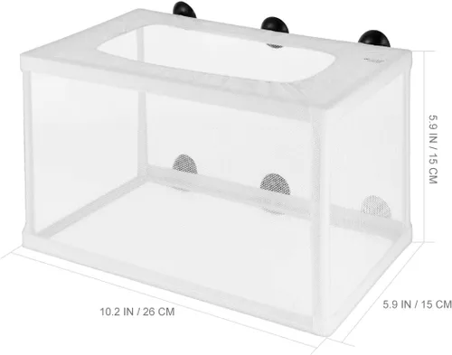 Miniatura 2 de balacoo Caja de aislamiento de peces para acuario con ventosas de gran tamaño para criador de peces de gran tamaño, incubadora de criaderos de 10.23