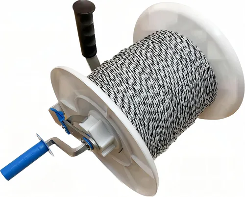 Miniatura 4 de Valla eléctrica Mega 3:1 Geared Reel Prewound 2296ft 6 Strands Polywire PK1