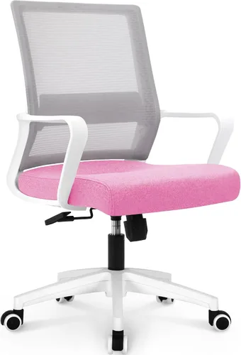 Miniatura 9 de NEO CHAIR Silla de escritorio de oficina para videojuegos, silla ergonómica de malla con respaldo medio con ruedas rodantes, soporte lumbar, cómoda