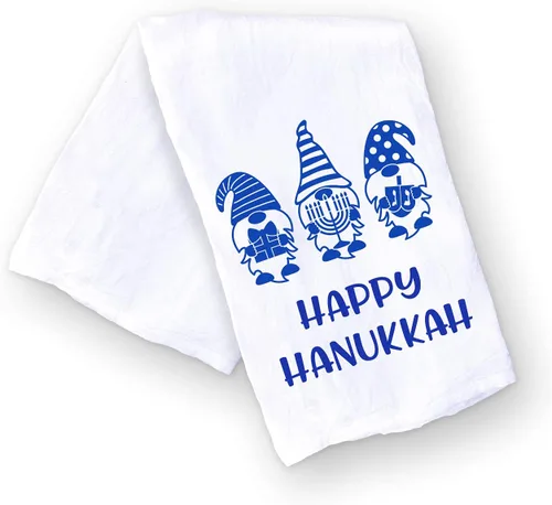 Miniatura 8 de Toalla de cocina divertida mezclada para las fiestas de Navidad y Hanukkah, toalla de cocina judía con árbol de Navidad y menorá, regalo