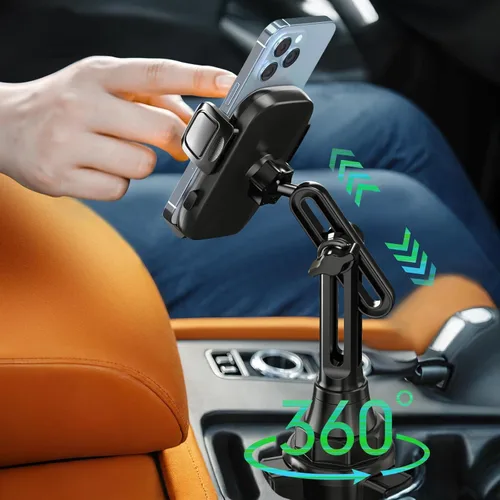Miniatura 8 de Soportes de teléfono para tu automóvil, soporte de teléfono para portavasos, soporte universal ajustable de cuello de cisne para portavasos