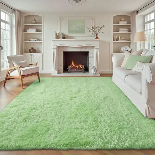 Miniatura 34 de Alfombra de pasillo 2x6 para dormitorio: Alfombras suaves de pelo largo lavables, pequeña alfombra de interior de felpa difusa para pasillo, junto a