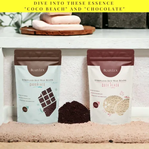 Miniatura 6 de Cuentas de cera para depilación - Chocolate de 17.6 onzas, granos de cera dura sin tirantes para bikini brasileño, cara, cejas, axilas, brazos