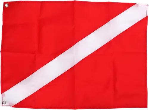 Miniatura 7 de Banderas de buceo, bandera internacional de buceo de pesca submarina roja y blanca, bandera alfa de color brillante, bandera de buceo para barco