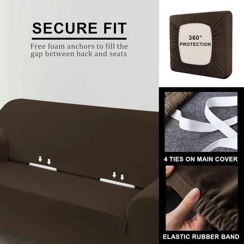 Miniatura 37 de Funda para Sofá de Terciopelo, Fundas Elásticas para Sofá para Funda Principal Separada/Respaldos y Cojines de Asiento, Funda para Sofá, para Fundas