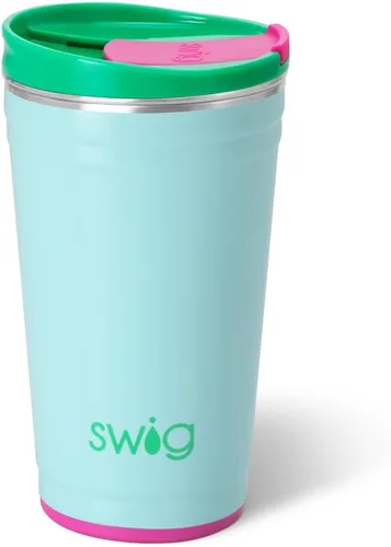 Miniatura 15 de Swig Life - Vaso de 22 oz con aislamiento térmico, vaso de café con tapa, apto para portavasos, apto para lavavajillas, acero inoxidable, taza