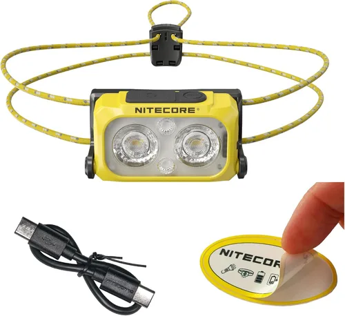 Miniatura 10 de Nitecore NU25 MCT UL Linterna frontal ultraligera de 400 lúmenes, recargable USB-C para mochilero, camping y running