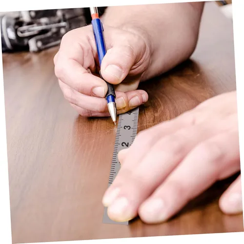 Miniatura 6 de OSALADI Regla de metal pegatinas de acero inoxidable, regla de acero inoxidable, regla de trabajo de acero inoxidable, cinta métrica, cinta métrica