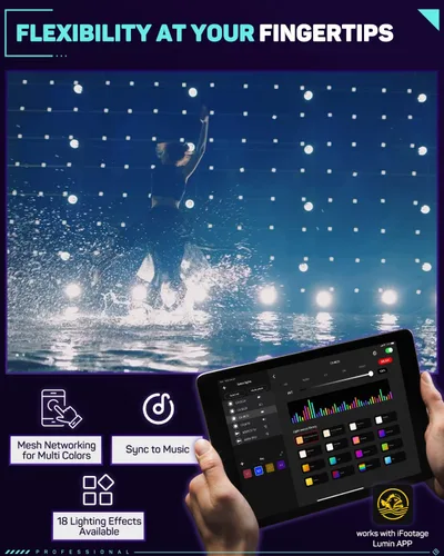 Miniatura 8 de IFOOTAGE Luz de video RGBW, luz de cámara RGB portátil, 2700K-10000K/CRI 95+/120 minutos de duración de la batería/recarga/control