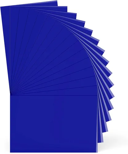 Paquete de Vinilo de Transferencia de Calor Azul - Paquete de 16 de 12" x 10" Vinilo de Transferencia de Calor Azul para Camiseta, HTV Azul de