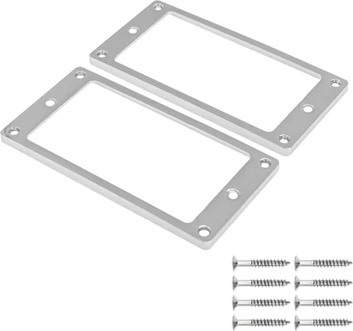 Miniatura 2 de Juego de 2 anillos de montaje de metal Humbucker para pastillas, puente y cuello, compatible con Epiphone Les Paul LP Style Electric Guitar Bass