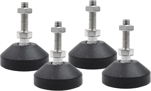 Miniatura 16 de Pies niveladores M8x50mm, capacidad de 2200 libras, deslizadores giratorios ajustables y resistentes, base antideslizante de 1.53 pulgadas
