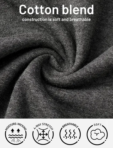 Miniatura 3 de MIER Men's Cotton Joggers Athletic Sweatpants for Gym Workout Active Lounge Jersey Track Pants with Pockets, Elastic Waist
