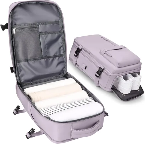 Miniatura 22 de VGCUB - Mochila grande para viaje, trabajo, negocios, mochila para laptop aprobada como equipaje de mano para vuelos, unisex, Negro -, Grande, Large