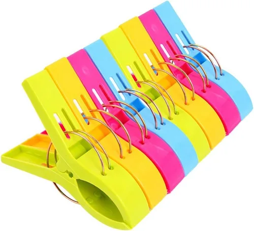 Danmu Clips de toalla de playa, clips de playa, artículos esenciales para cruceros, clips de toalla para sillas de playa crucero, alfileres de ropa