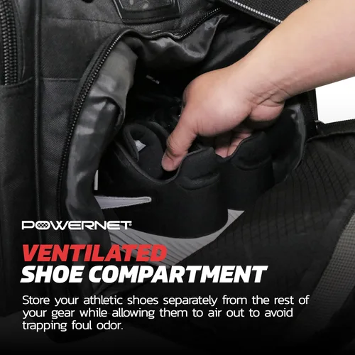 Miniatura 6 de PowerNet Pro Duffle Bag, Softball Baseball Bag, Baseball Gear Bag, Baseball Bat Bag with Internal Bat Sleeves, Baseball Bags with Padded Strap &