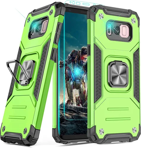 Miniatura 50 de YmhxcY Funda para Galaxy Note 8, funda para Galaxy Note 8 con protector de pantalla curvado 3D, fundas de grado armadura con soporte giratorio
