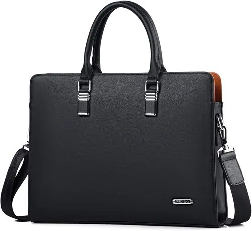 FSD.WG Bolso de negocios Cartera de cuero Bolso de hombro para portátil Bolso de negocios para hombres