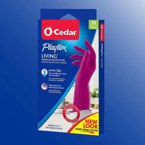 Miniatura 3 de PLAYTEX HandSaver - Guantes de goma, protección prémium para limpieza de cocina y hogar (mediano, paquete de 6)