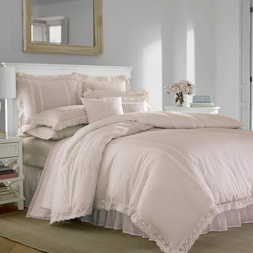 Miniatura 13 de Laura Ashley - Juego de funda de edredón tamaño individual, ropa de cama reversible de algodón con funda a juego, decoración ligera del hogar